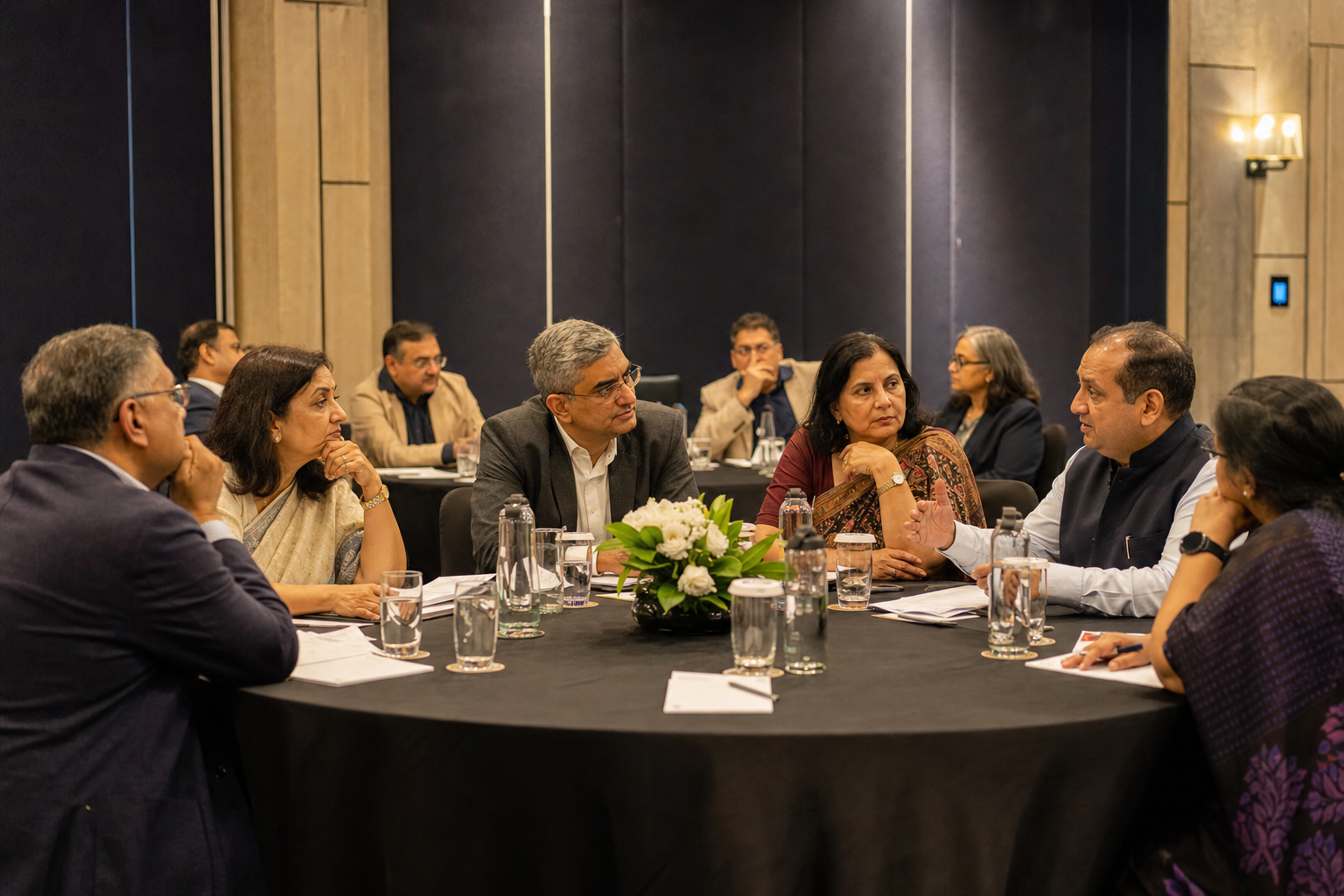 Senior leaders engaged in a curated education roundtable